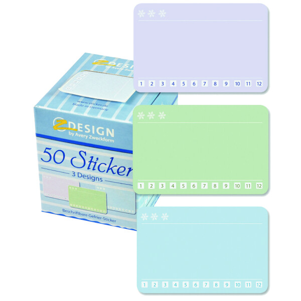 AVERY Zweckform ZDesign Sticker auf Rolle "Tiefkühl Monate"