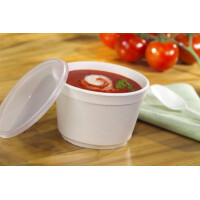 STARPAK Suppenbecher "To Go", Pappe, weiß, 500 ml