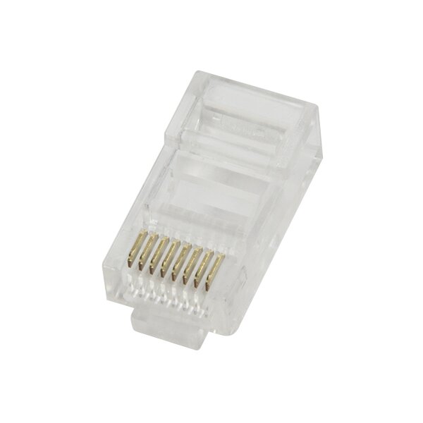 LogiLink RJ45 Stecker f&uuml;r Rundkabel, Kat.5e, ungeschirmt
