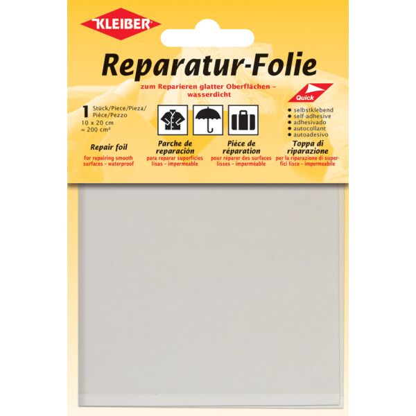KLEIBER Reparaturfolie, selbstklebend, transparent