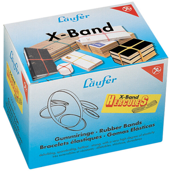 Läufer X-Band im Karton - 500 g, 100 x 11 mm, bunt sortiert