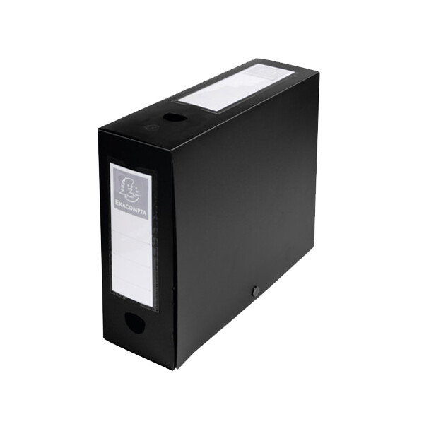 EXACOMPTA Archivbox mit Druckknopf, PP, 100 mm, schwarz