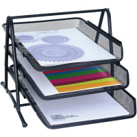 WEDO Briefablage Office, aus Drahtmetall, 3 Ablagen, silber