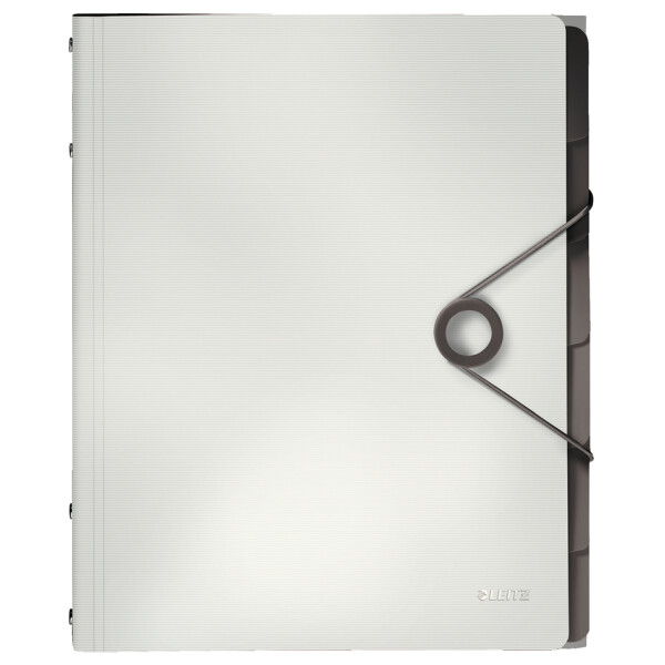 LEITZ Ordnungsmappe Solid, DIN A4, PP, 6 Fächer, hellrot