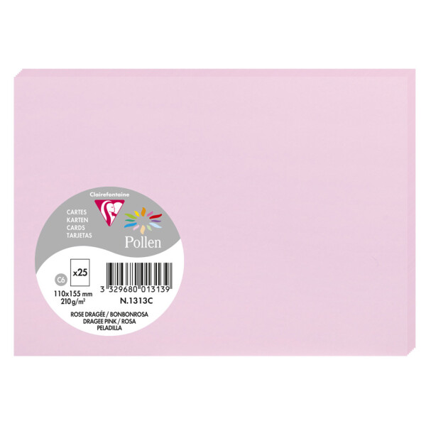 Pollen by Clairefontaine Karte C6, fuchsia
