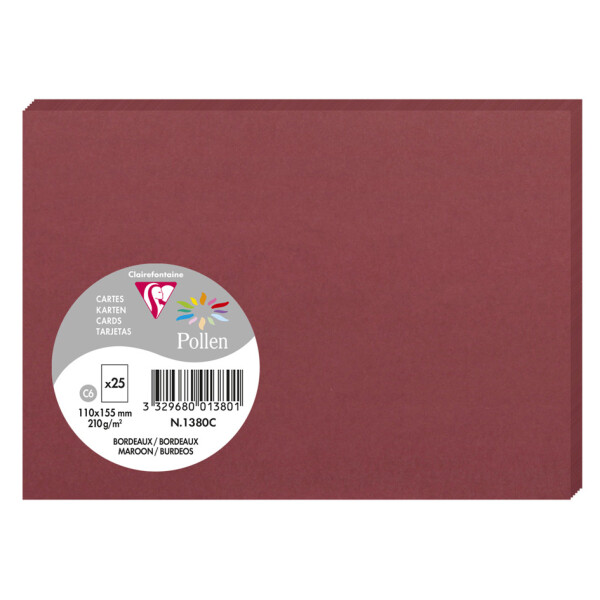 Pollen by Clairefontaine Karte C6, fuchsia