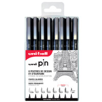 uni-ball Fineliner PIN ASP011, 8er Set