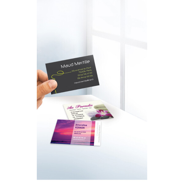 AVERY Cartes de visite Quick&amp;Clean, 185 g m2, blanc mat