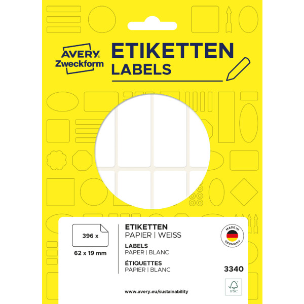AVERY Zweckform Vielzweck-Etiketten, 29 x 18 mm, weiß, FP