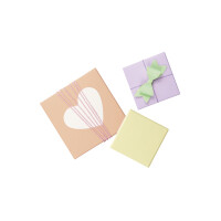 folia Pappboxen PASTELL, eckig, 12 Stück sortiert