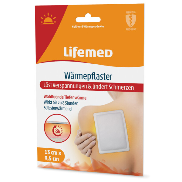 Lifemed Wärmepflaster, 95 x 130 mm, weiß, 2er Pack