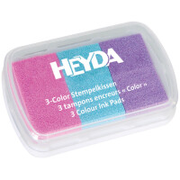 HEYDA Stempelkissen 3-Color, hellblau mittelblau dunkelblau