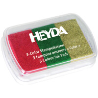 HEYDA Stempelkissen 3-Color, hellblau mittelblau dunkelblau