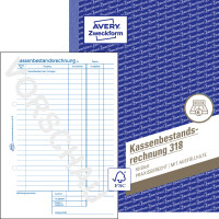 AVERY Zweckform Formularbuch "Kassenbuch EDV", A4, 100 Blatt