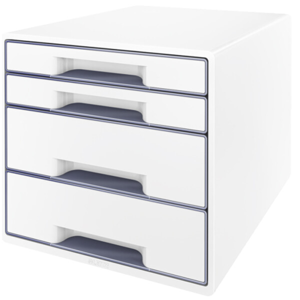 LEITZ Schubladenbox WOW CUBE, 4 Schübe, perlweiß gelb
