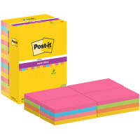 Post-it Haftnotizen super sticky notes, 76 x 76 mm, farbig