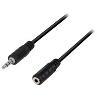 LogiLink Audiokabel, Stecker - Kupplung, 10 m, schwarz