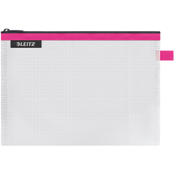LEITZ Reißverschlusstasche WOW Traveller, Größe L, pink