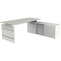 kerkmann Komplett-Arbeitsplatz Form 4 AVETO, weiß...