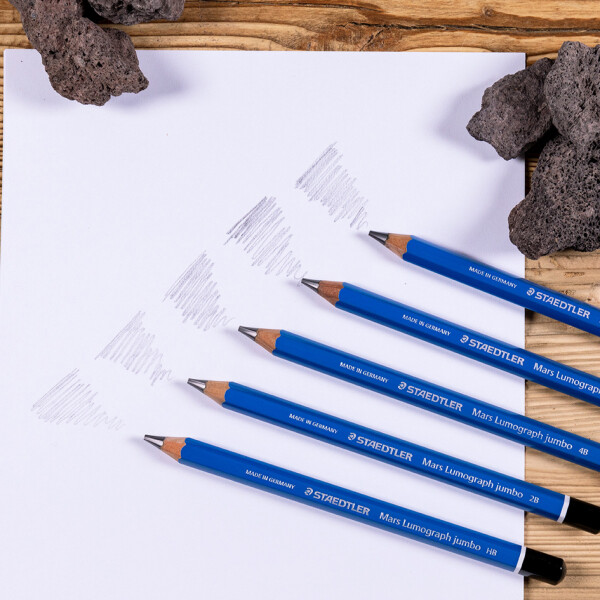 STAEDTLER Bleistift Mars Lumograph jumbo, Härtegrad: 6B