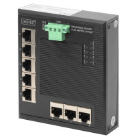 DIGITUS Industrie Gigabit Flat Switch, 8-Port, IP40