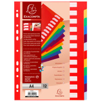 EXACOMPTA Kunststoff-Register, blanko, A4, 6-teillig