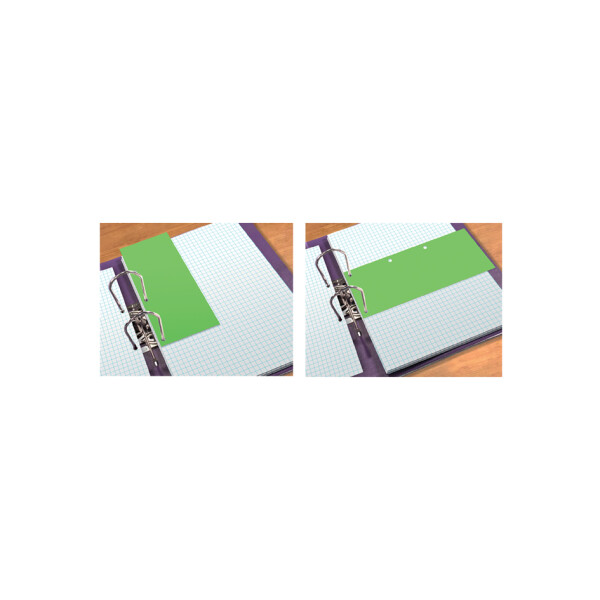 Oxford Trennstreifen Duo, aus Karton, 240 x 105 mm, gr&uuml;n