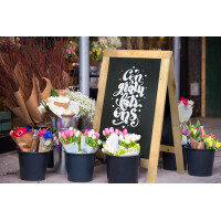 Securit Kundenstopper NATURE, mit Kreidetafeloberfläche