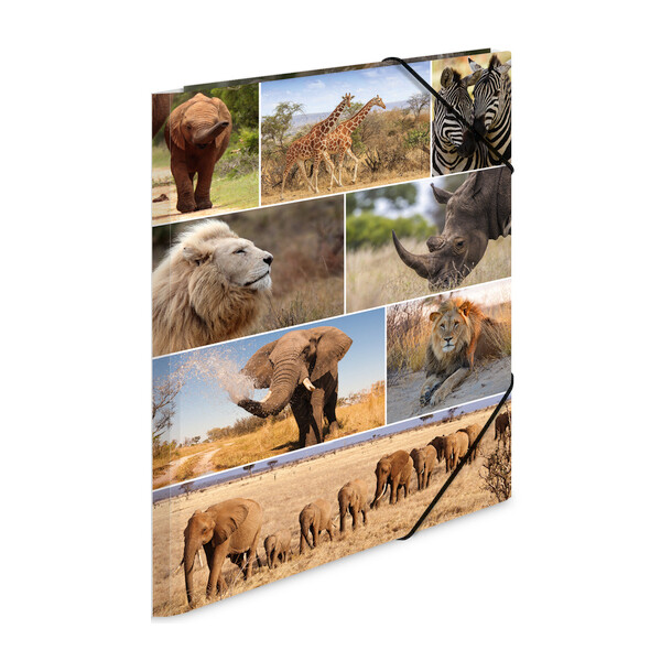 HERMA Eckspannermappe "Afrika Tiere", aus Karton, DIN A3
