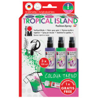Marabu Textilsprühfarbe "Fashion-Spray", Set TROPICAL ISLAND
