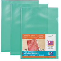 Oxford Sichthüllen, transparent, DIN A4, aus PVC, gelb