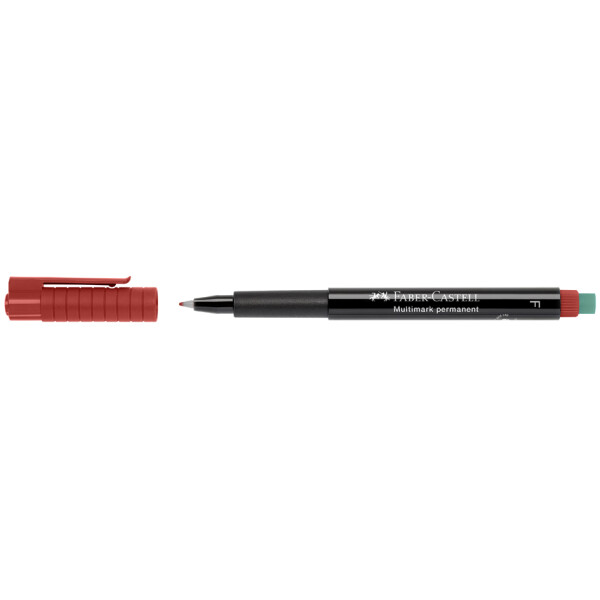 FABER-CASTELL Permanent-Marker MULTIMARK F, rot