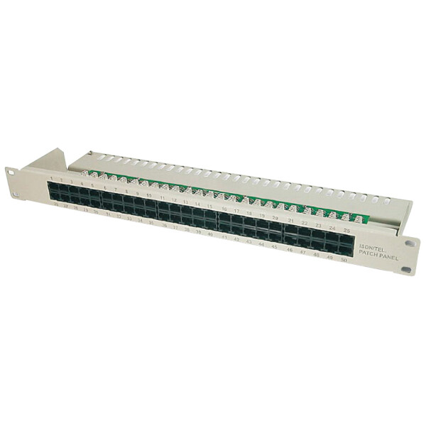 DIGITUS 19" ISDN Patch Panel Kat. 3, 25 x RJ45, 1 HE