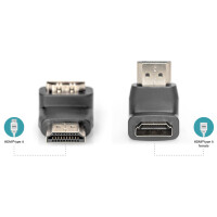 DIGITUS HDMI Knick-Adapter, 90 Grad gewinkelt, HDMI-A