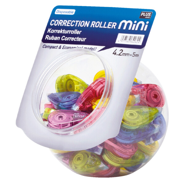 PLUS JAPAN Korrekturroller "MINI", 4,2 mm x 5 m, Display