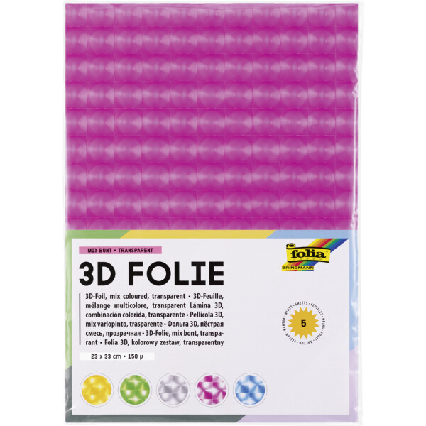 folia 3D-Folie, Stärke: 150 my, 230 x 330 mm, sortiert