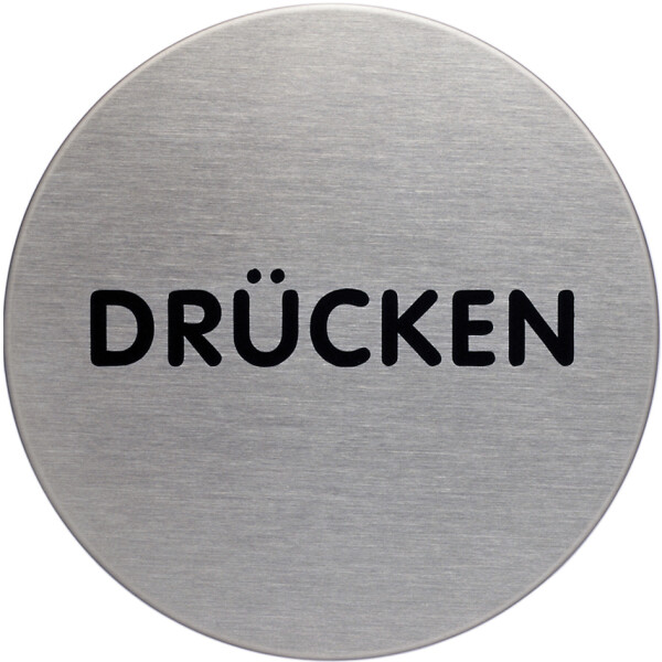 DURABLE Piktogramm "Ziehen", Durchmesser: 65 mm, silber