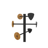 UNiLUX Garderobenständer BORA Bamboo, schwarz-bambus