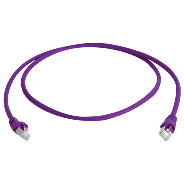 Telegärtner Patchkabel, Kat.6A (tief), S FTP, 3,00 m, lila