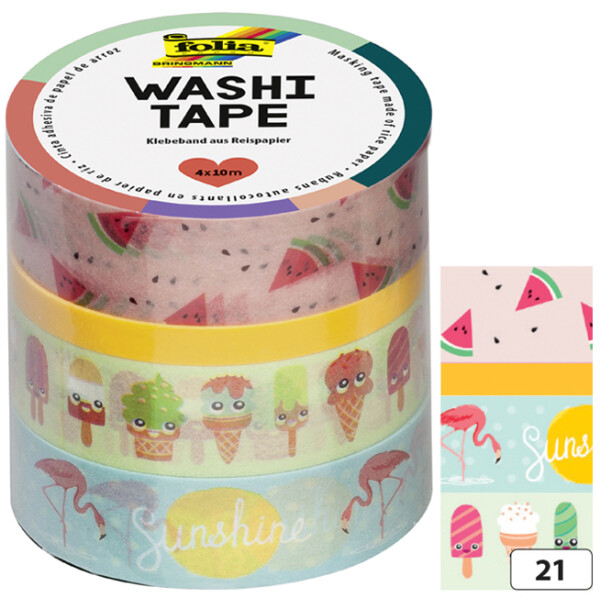 folia Deko-Klebeband Washi-Tape HYGGE, 4er Set