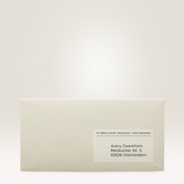 AVERY Zweckform Transparente Adress-Etiketten, 99,1 x 38,1mm