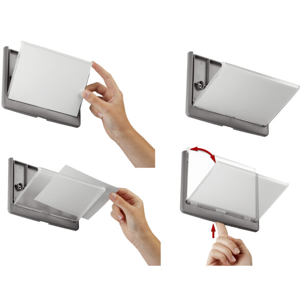 DURABLE T&uuml;rschild CLICK SIGN, (B)149 x (H)105,5 mm, graphit