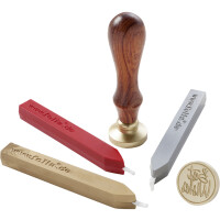 folia Siegel-Set, inkl. Holzgriff, Siegelmotive, Siegelwachs