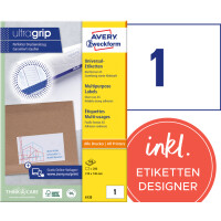 AVERY Zweckform Universal-Etiketten, 210 x 148 mm,...
