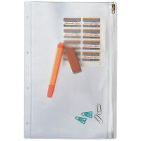 LEITZ Reißverschlusstasche, DIN A5, PVC, genarbt,...