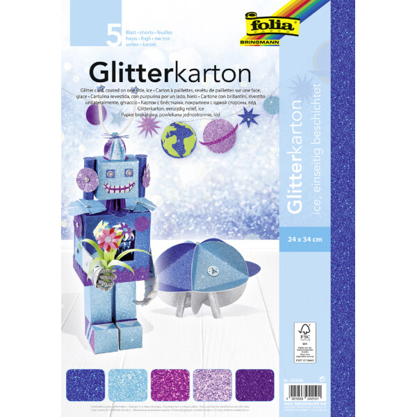 folia Glitterkarton "Oriental", 240 x 340 mm, 300 g qm