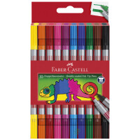 FABER-CASTELL Doppelfasermaler, 10er Etui