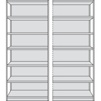 kerkmann Anbau-Regal Progress 500, 7 Böden, (H)2.250 mm