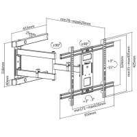 LogiLink TV-Wandhalterung Full Motion, für 93,98 -...