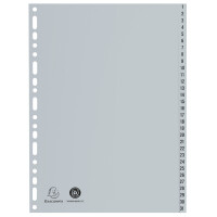 EXACOMPTA Kunststoff-Register, Zahlen, A4, 20-teilig